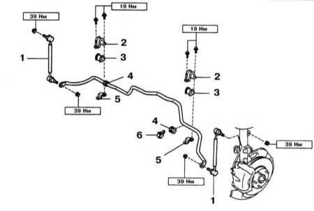   Снятие, установка и проверка стабилизатора подвески Lexus RX300